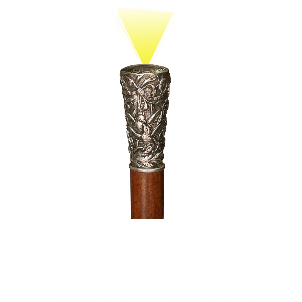 Canne Torche Bronze argenté...